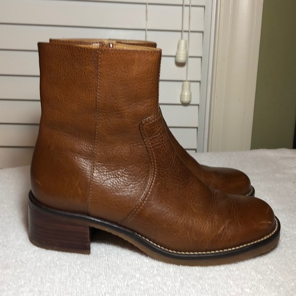 “R” Camel brown Leather Boots - Picture 5 of 7